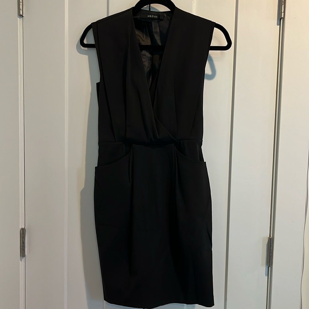 Black V-neck Dress